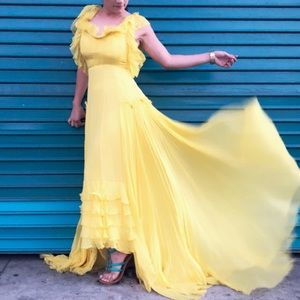 Couture couture yellow maxi dress